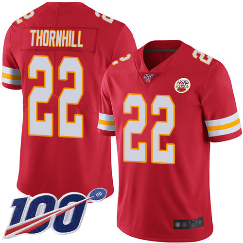 Men Kansas City Chiefs #22 Thornhill Juan Red Team Color Vapor Untouchable Limited Player 100th Season Football Nike NFL Jersey->kansas city chiefs->NFL Jersey